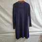 Eileen Fisher Midnight Blue Tencel Silk Long Knit Cardigan Sz M image number 3