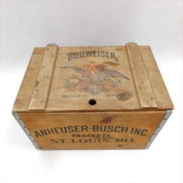 Vintage Anheuser Busch Budweiser Beer Wood Crate Box