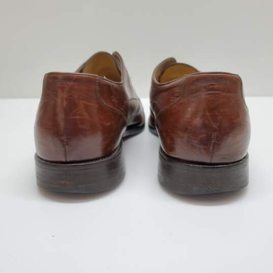MEN'S JOHNSTON & MURPHY BROWN LEATHER BUCKLE LOAFERS SIZE 9.5 image number 4