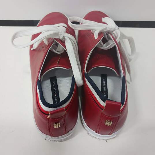 Women's Tommy Hilfiger Red Faux Leather Shoes Size 8.5 image number 2