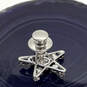 NIB Designer Swarovski Silver-Tone Clear Crystal Stone Star Tack Pin image number 2