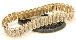 14K Yellow Gold 3.98CTTW Diamond Tennis Bracelet 16.4g