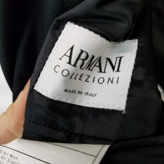 Armani Collezioni Men's Black Wool Suit Jacket image number 3