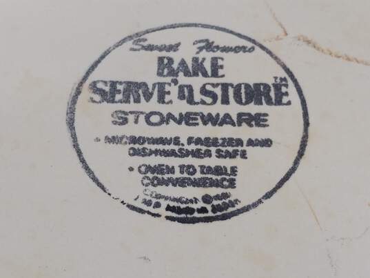 Vintage Bake Serve'n Store Stoneware 2 Qt. Souffle Dish In Box image number 3
