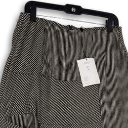 NWT Womens Black White Check Flat Front Back Zip A-Line Skirt Size XL alternative image
