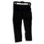 Womens Black Elastic Waist Zipper Pocket Pull-On Cropped Leggings Size S image number 2