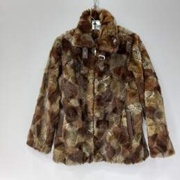 Pamela McCoy Women's Brown Fur Coat Size XS