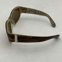 Womens Brown Framed Polarized Lens Full Rim Rectangular Sunglasses alternative image