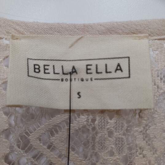 Bella Ella Women's Cream Gorgeous Gal Lace Sleeve Mini Dress Size S with Tag image number 3