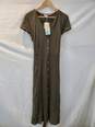 Boden Full Button Long Dark Green Dress Women's Size 14R NWT image number 1