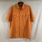 Men's Orange Under Armour Short Sleeve Button-Up, Sz. L image number 1