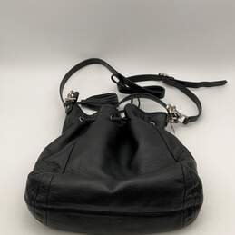 Coach Womens Black Leather Detachable Strap Drawstring Bucket Crossbody Purse alternative image