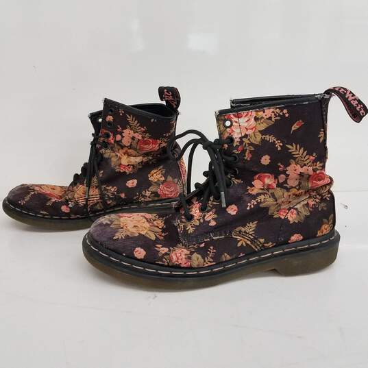 Dr. Martens Floral Canvas Boots Size 8 image number 3