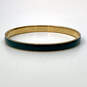 Designer J. Crew Gold-Tone Blue Enameled Round Shaped Bangle Bracelet image number 1