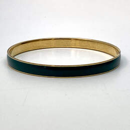 Designer J. Crew Gold-Tone Blue Enameled Round Shaped Bangle Bracelet
