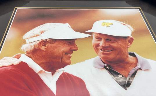 Framed & Matted Arnold Palmer & Jack Nicklaus Photo Signed by Jim Stein image number 6