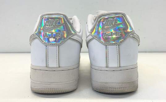 Nike Custom Air Force 1 Low '07 LV8 4 White Silver White Athletic Shoe Women 10 image number 4