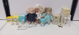 6 Pound Bundle of Precious Moments Dolls, Figurines, Ornament And Picture Frame