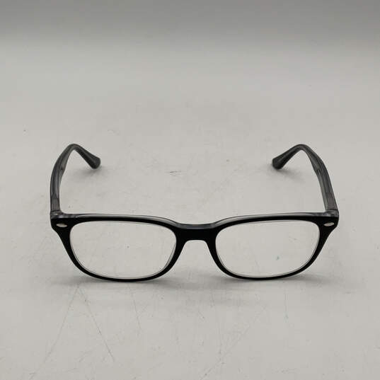 Mens Black 5375 2034 Black Modern Full Rim Rectangular Eyeglass Frame image number 2