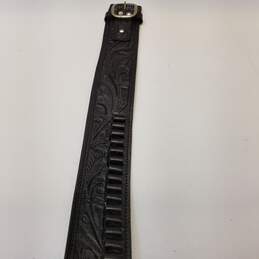 Black Leather Holster Drop Belt alternative image