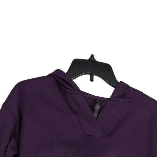 Womens Purple Regular Fit Pockets Long Sleeve Pullover Hoodie Size XS image number 3