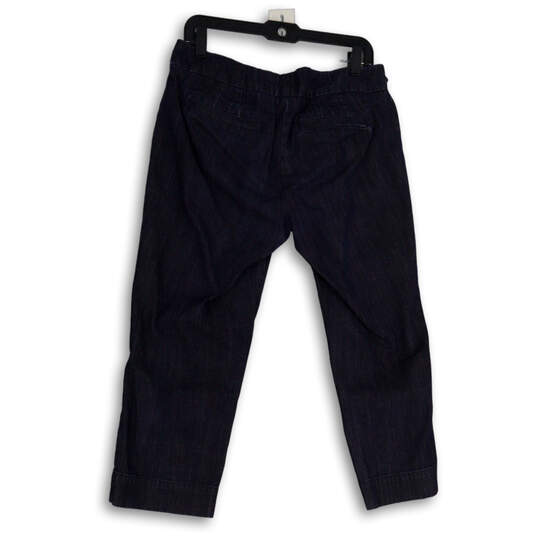 Womens Blue Denim Medium Wash Pockets Straight Leg Cropped Jeans Size 8 image number 1