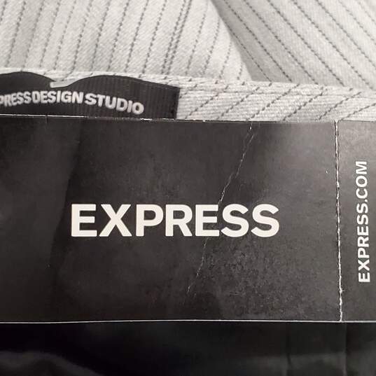 Express Women Grey Stripe Pencil Mid Skirt Sz 6 NWT image number 5