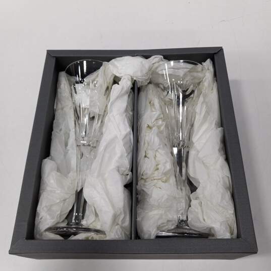 Waterford Crystal "A Toast to the New Year 2000" Champagne Glasses 2pc Set image number 4