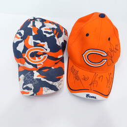 2 Chicago Bears Autographed Hats
