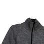 Womens Gray Heather Long Sleeve Mock Neck Activewear Full-Zip Jacket Size M image number 3