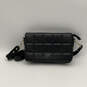 Womens Black Leather Quilted Adjustable Strap Pocket Magnetic Crossbody Bag image number 1