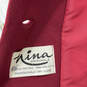 Womens Red Brown Welt Pocket Long Sleeve Button Front Overcoat image number 5