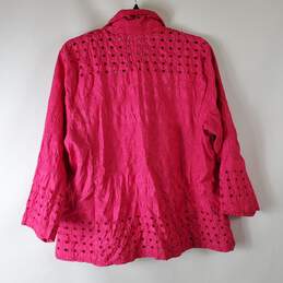 Chico's Women's Pink Button Up Jacket SZ 3 NWT alternative image