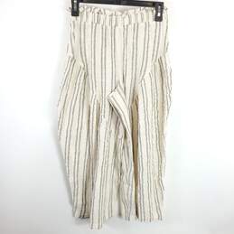 Free People Women Ivory Striped Pants XS NWT alternative image