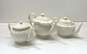 I. Godinger & Co. Tea Pots Lot of 3 Ceramic Ivory White Hot Beverage Tableware image number 1