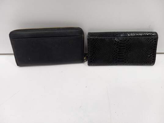 Bundle of 2 Assorted Black Leather Wallets image number 2