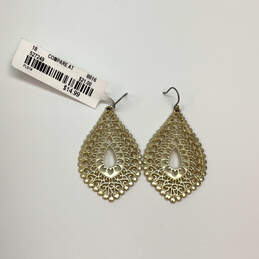 Designer Lucky Brand Gold-Tone Fish Hook Fashionable Dangle Earrings w/ Box alternative image