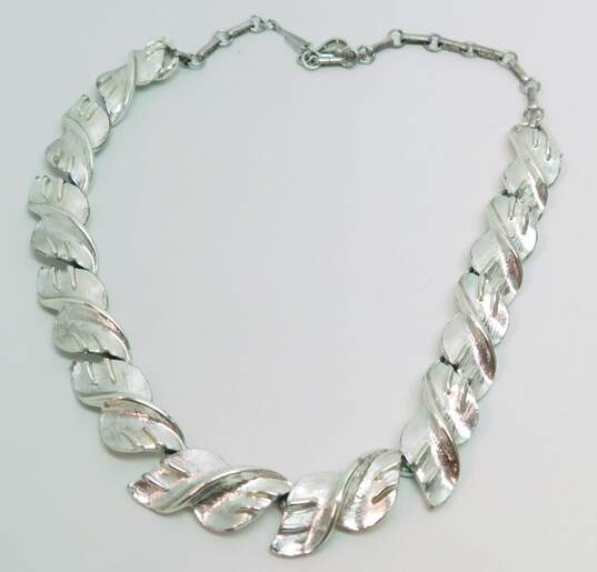 Vintage Coro Silver Tone Collar Necklace 64.7g image number 3