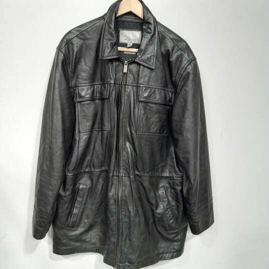 Men’s Wilsons Leather Full-Zip Leather Overcoat Sz XL image number 1