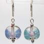 Bundle Of 3 Sterling Silver Glass Earrings - 12.7g image number 4