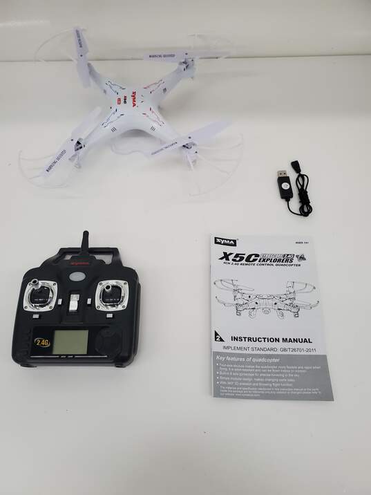 Syma X5c Explorers 360 deg. 4CH RC Quadcopter Drone Remote Control untested image number 1