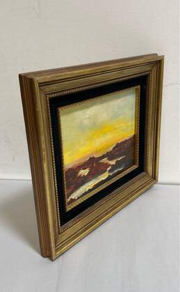 Seaside Sunset Oil on canvas by Chick Signed. Matted & Framed alternative image