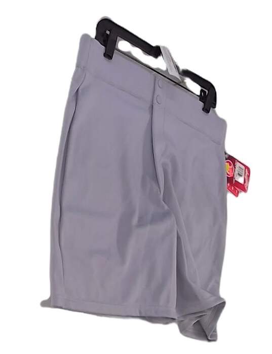 NWT Womens Gray Elastic Waist Softball  Athletic Coach Shorts Size XL image number 3