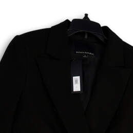 NWT Womens Black Peak Lapel Long Sleeve Double Breasted Blazer Size 6 alternative image