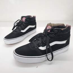 Vans Off the Wall Black Suede Mid Lace Up Shoes Women's Size 10