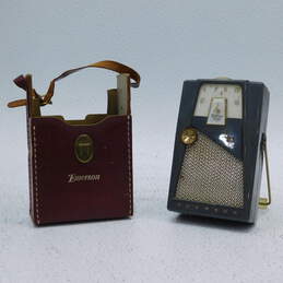 Vintage Emerson 888 Pocket Radio w/ Case
