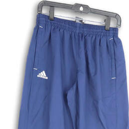 Mens Blue Elastic Waist Ankle Zip Pull-On Activewear Track Pants Size Small alternative image