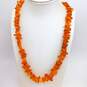 Artisan Amber Graduated Nugget Beaded Statement Necklace 50.3g image number 2