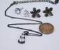 Avon & Artisan 925 Flower & Oval Cubic Zirconia Earrings & Graduated Pendant Necklace image number 5