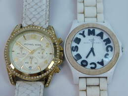Michael Kors MK-5282 Leather Band Chronograph & Marc by Marc Jacobs 251004 Silicone Band Analog Women's Watches 115.0g
